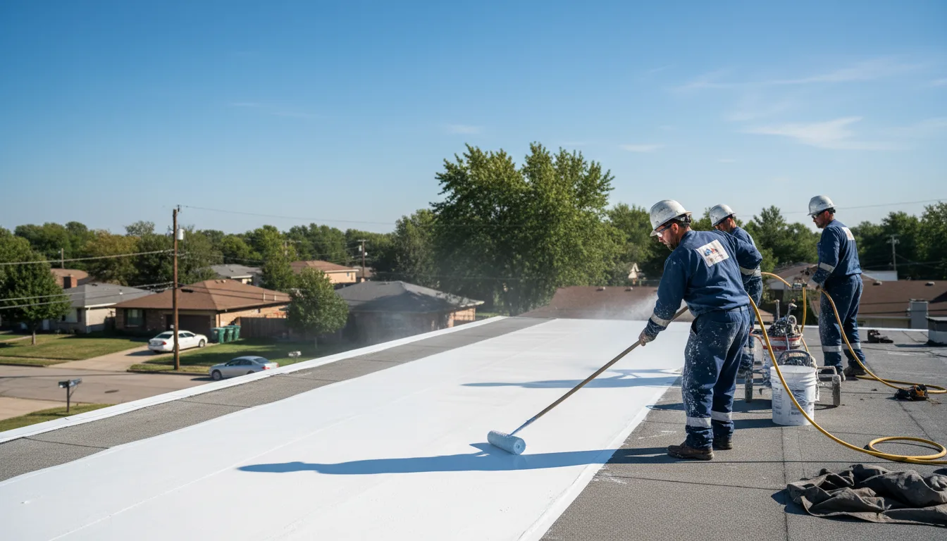 Commercial roof coating in Brookshire, TX near me